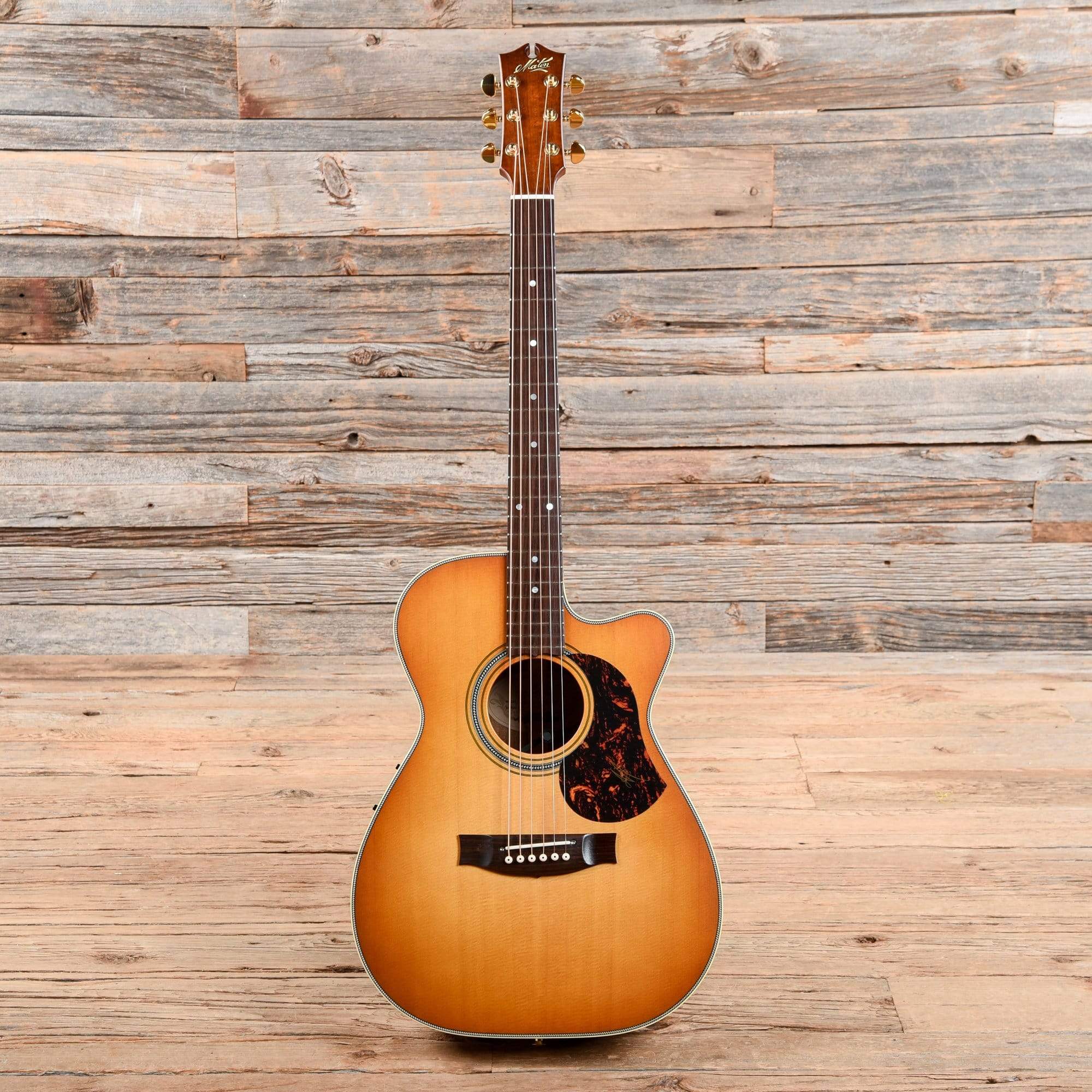 Maton EBG808C Nashville Vintage Amber Burst Satin Acoustic Guitars / OM and Auditorium