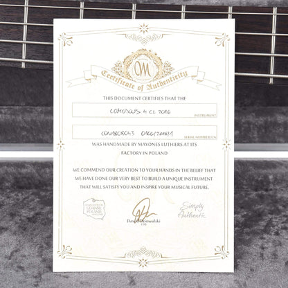 Mayones Comodous Classic 4-String Trans Black Gloss w/Aguilar DCB Soapbars & Aguilar OBP-3 Pre-Amp Bass Guitars / 4-String