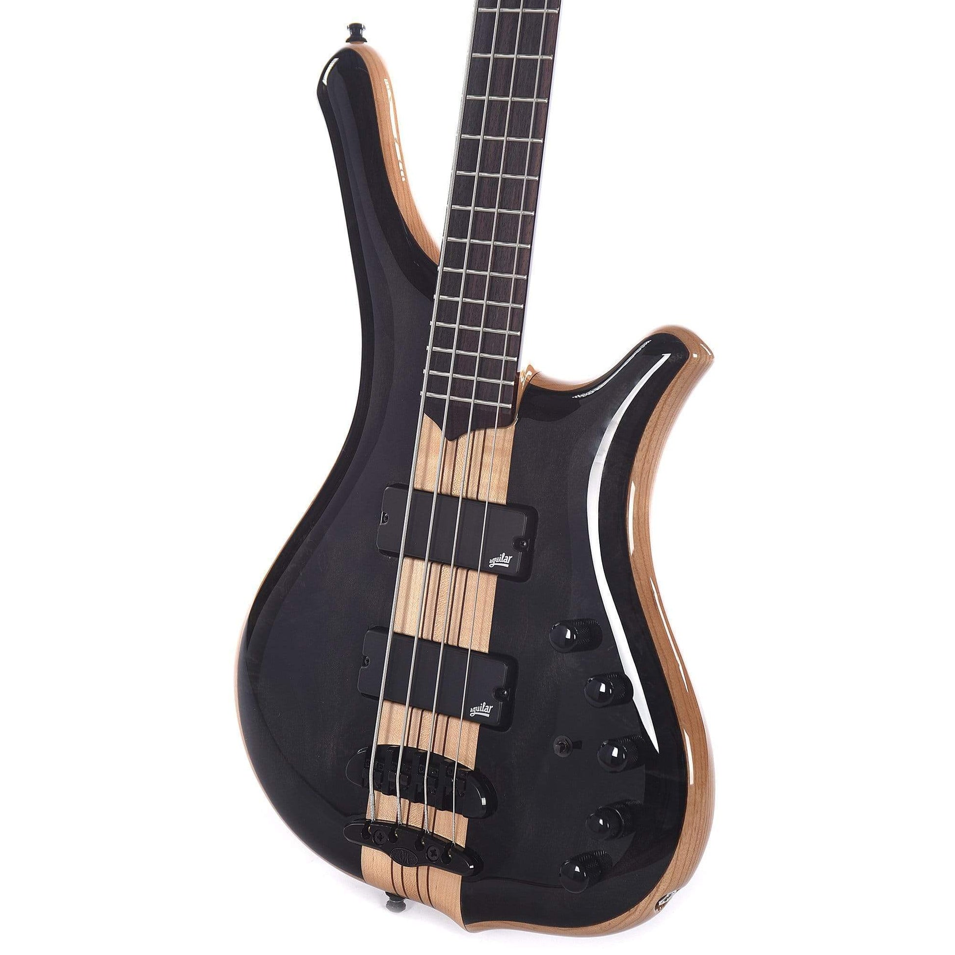 Mayones Comodous Classic 4-String Trans Black Gloss w/Aguilar DCB Soapbars & Aguilar OBP-3 Pre-Amp Bass Guitars / 4-String
