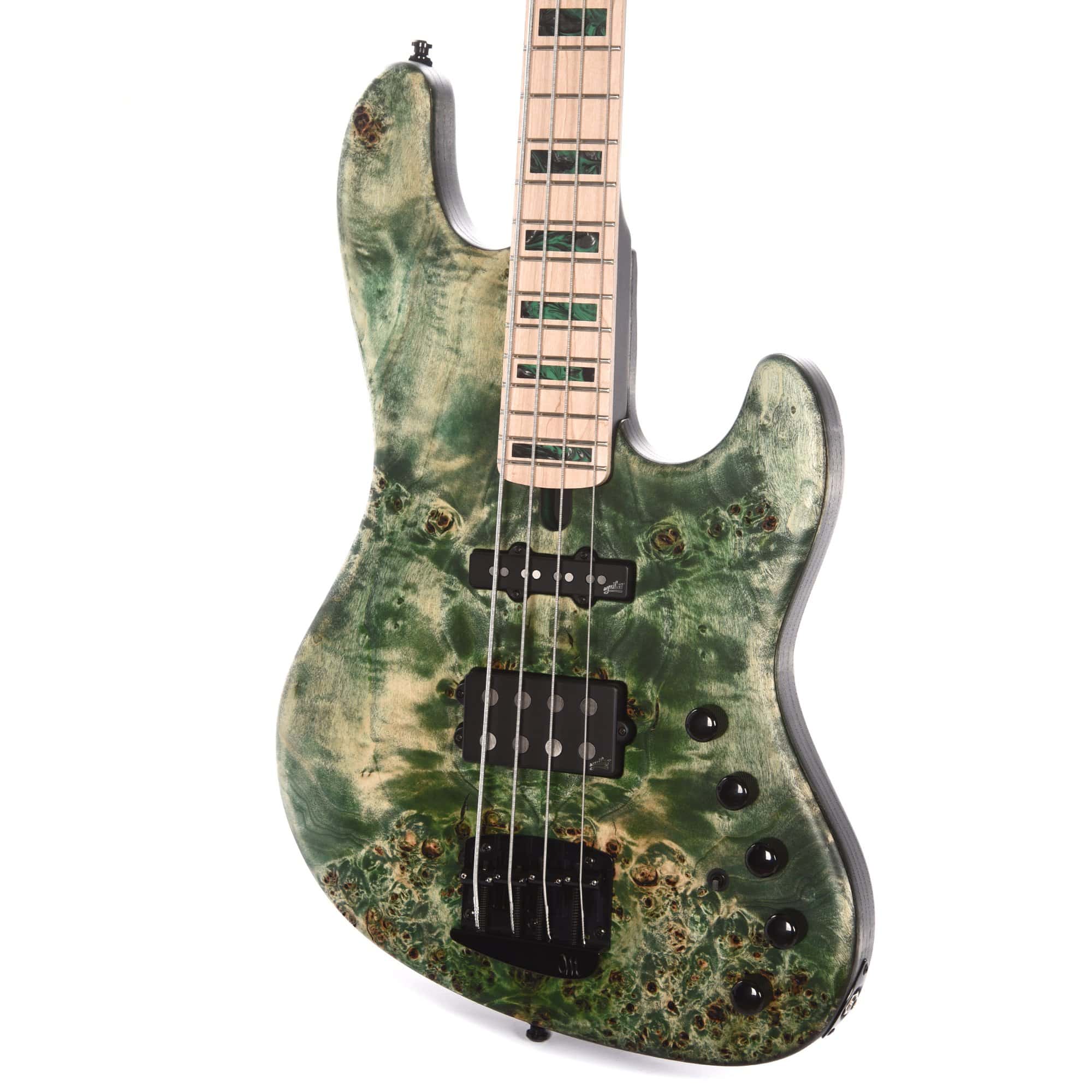 Mayones Jabba Custom 4-String Eye Poplar Green Velvet Antique Raw