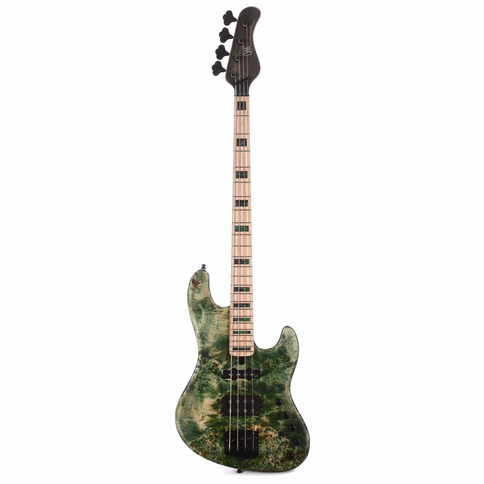 Mayones Jabba Custom 4-String Eye Poplar Green Velvet Antique Raw