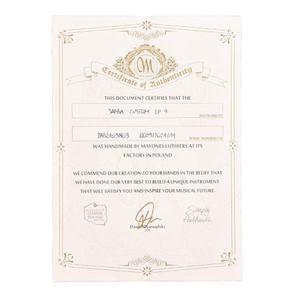 Mayones Jabba Custom 4-String Eye Poplar Natural Gloss Bass Guitars / 4-String