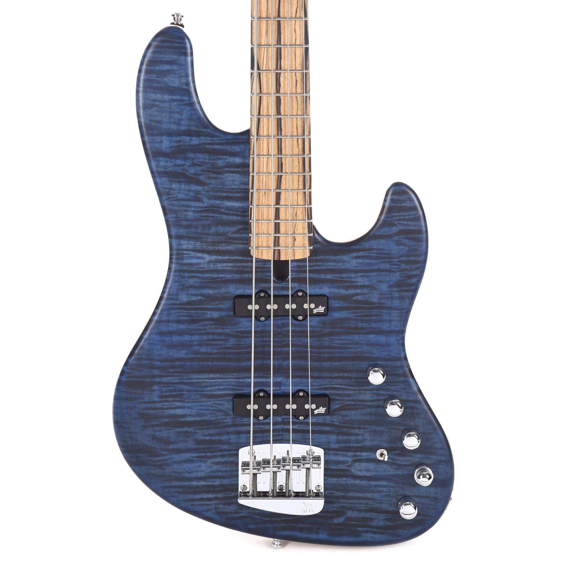 Mayones Jabba Custom 4-String Quilted Maple Trans Dirty Blue Matt Bass Guitars / 4-String