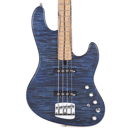 Mayones Jabba Custom 4-String Quilted Maple Trans Dirty Blue Matt Bass Guitars / 4-String