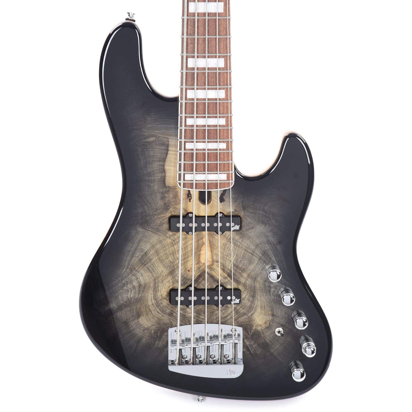 Mayones Jabba Custom BB 5-String Buckeye Burl Natural Black Burst Bass Guitars / 5-String or More
