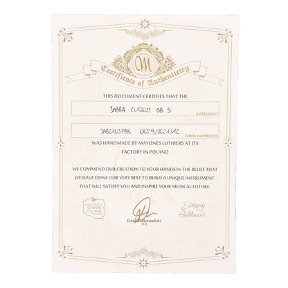 Mayones Jabba Custom BB 5-String Buckeye Burl Natural Black Burst Gloss Bass Guitars / 5-String or More