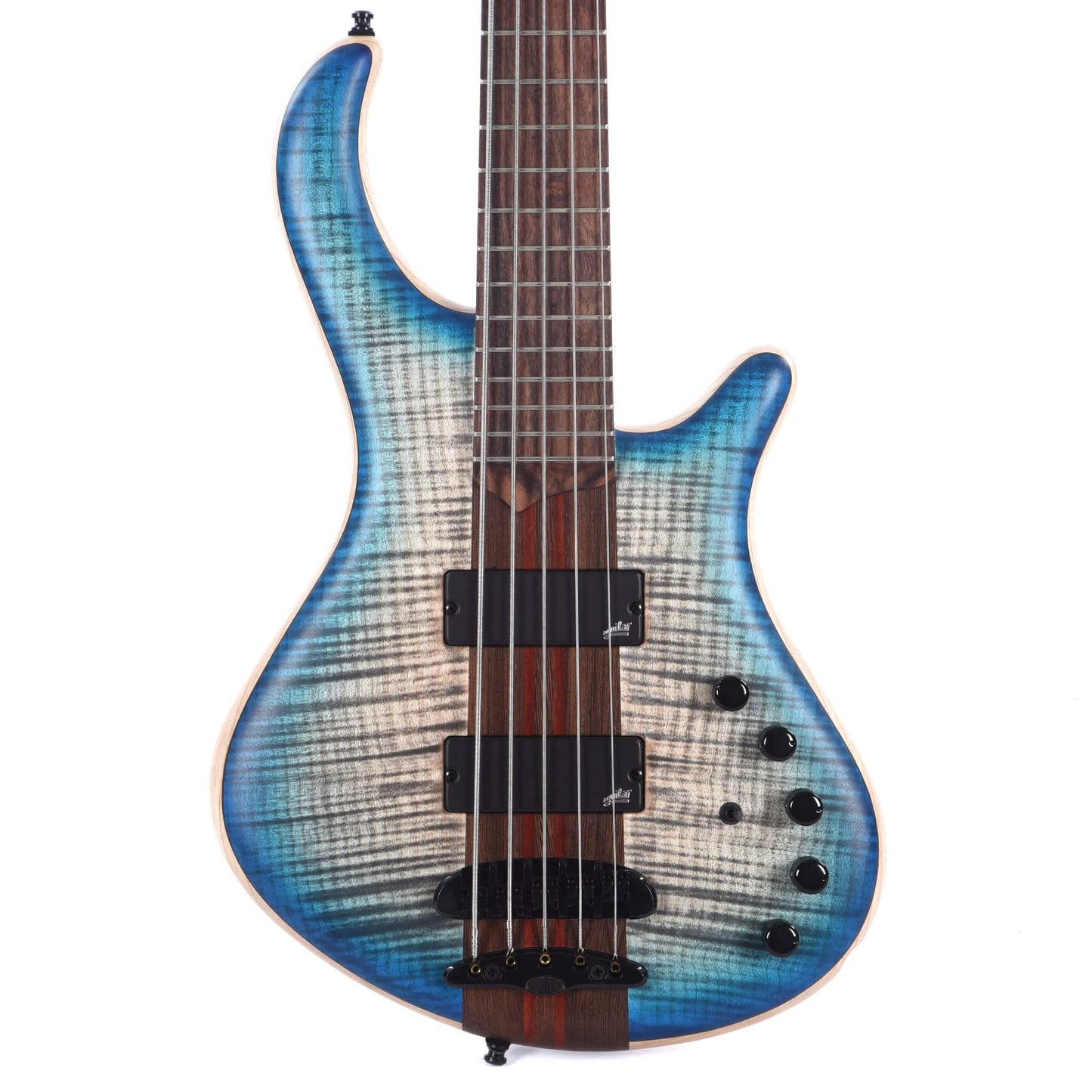 Mayones Patriot Classic 5-String Jeans Black 2-Tone Blue Burst Matte Bass Guitars / 5-String or More