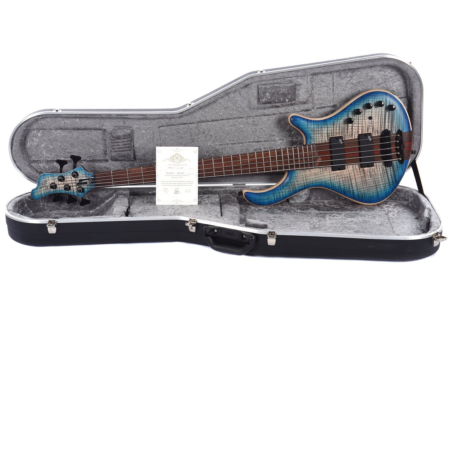 Mayones Patriot Classic 5-String Jeans Black 2-Tone Blue Burst Matte Bass Guitars / 5-String or More