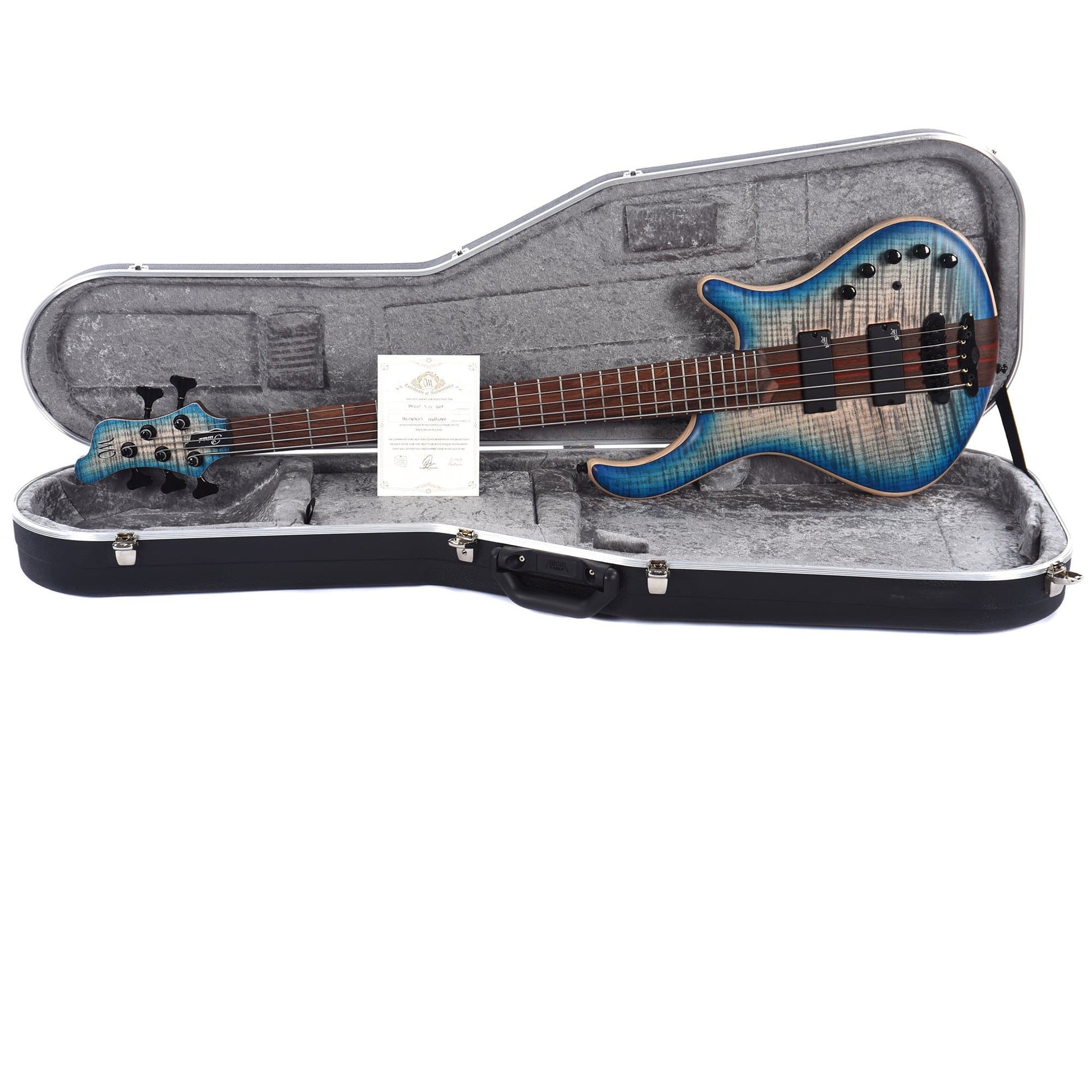Mayones Patriot Classic 5-String Jeans Black 2-Tone Blue Burst Matte Bass Guitars / 5-String or More