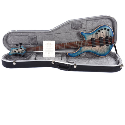 Mayones Patriot Classic 5-String Jeans Black 2-Tone Blue Burst Matte Bass Guitars / 5-String or More