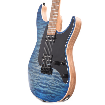 Mayones Aquila Elite 6 Quilted Maple Lagoon Blue Gloss Electric Guitars / Solid Body