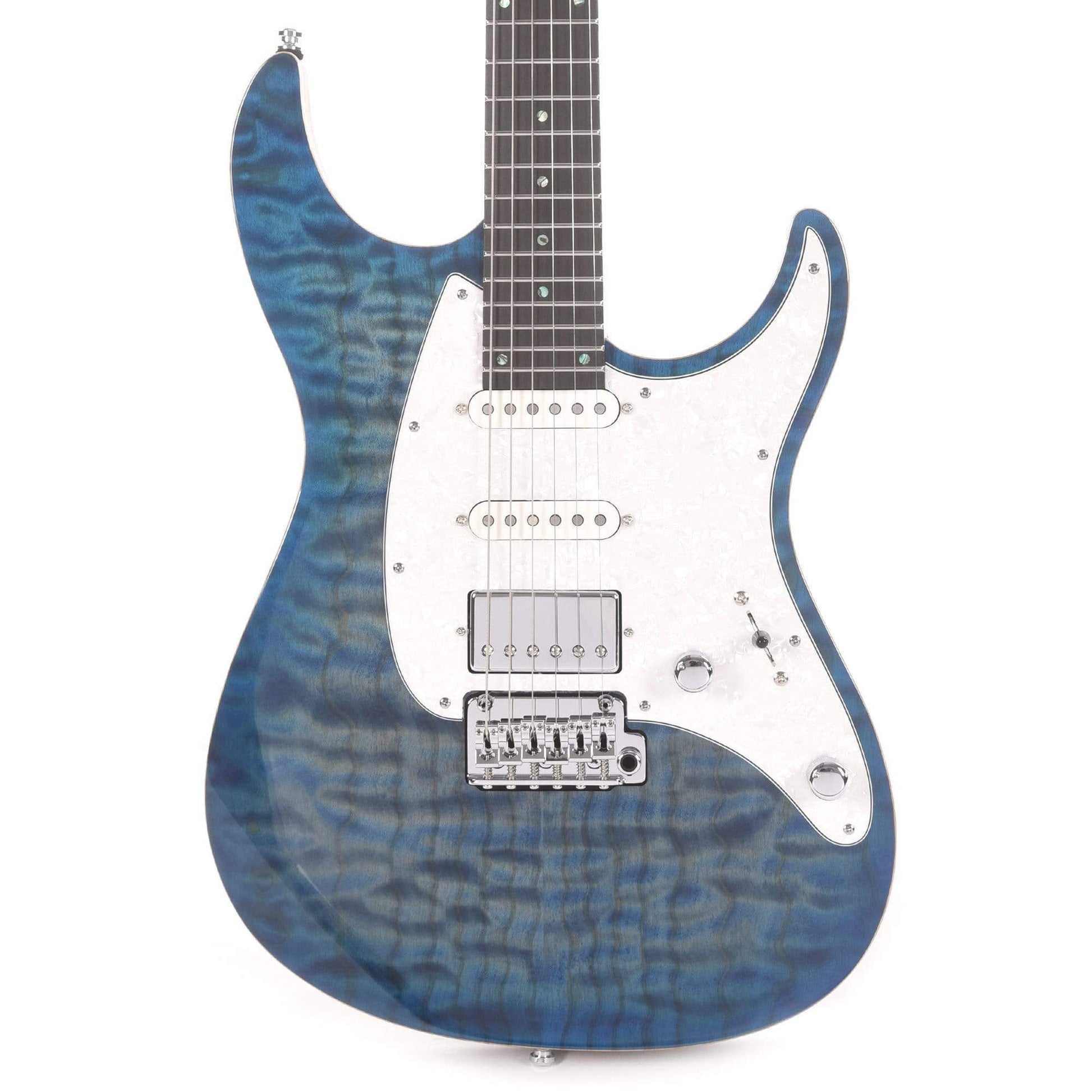 Mayones Aquila QM 6 Quilted Maple Lagoon Burst Electric Guitars / Solid Body