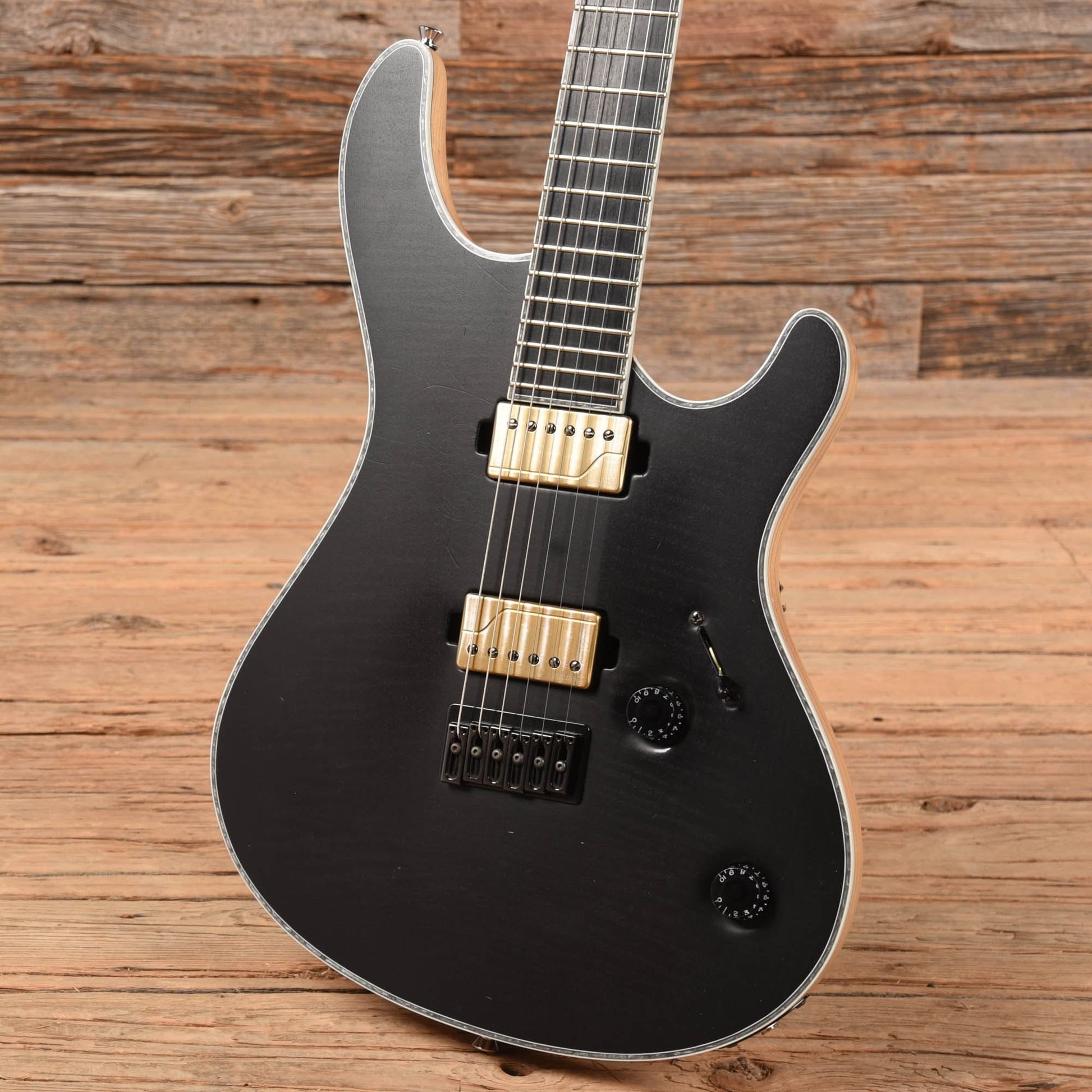 Mayones Regius 6 Transparent Black Electric Guitars / Solid Body