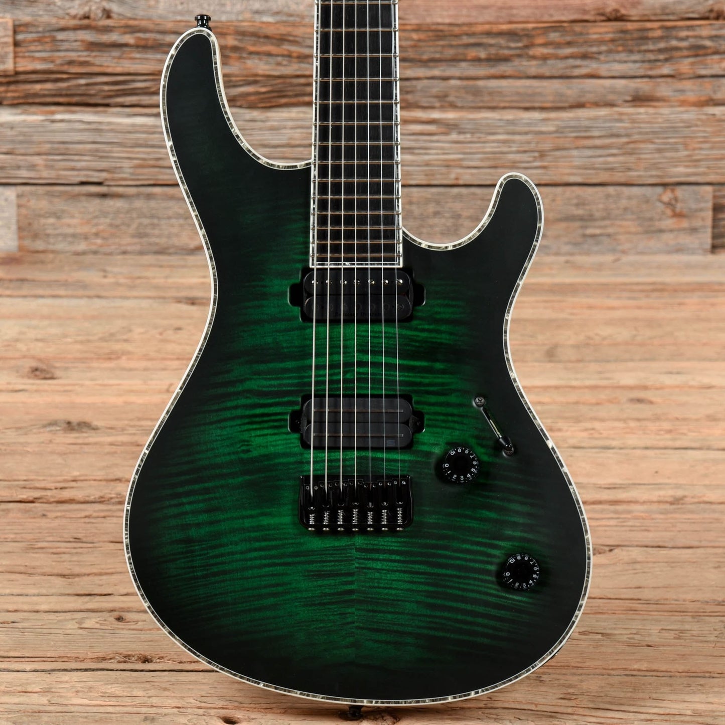 Mayones Regius 7 Green Burst Electric Guitars / Solid Body