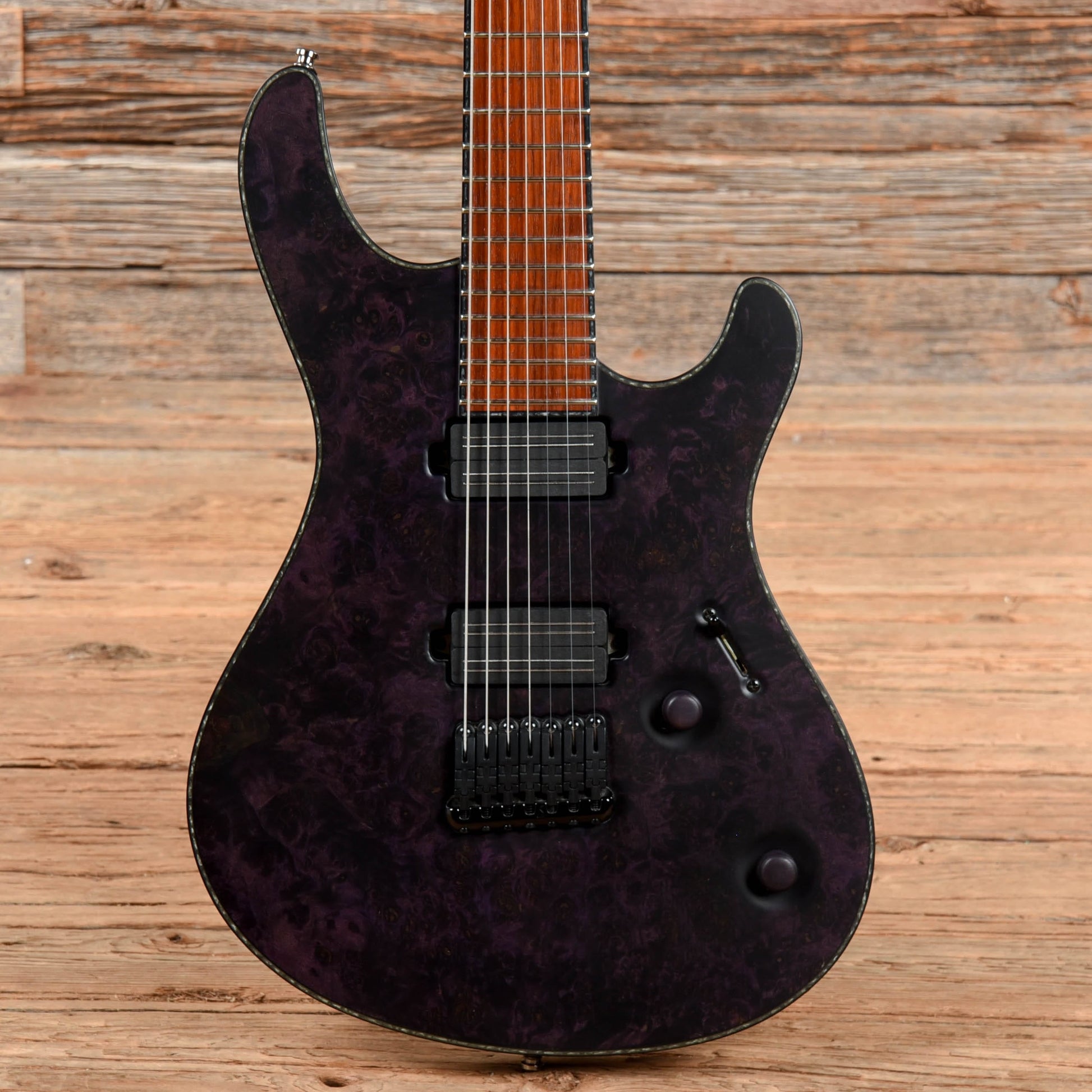 Mayones Regius 7 Purple Burl Electric Guitars / Solid Body