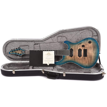 Mayones Regius 7-String Jeans Black 2-Tone Blue Burst Gloss Electric Guitars / Solid Body