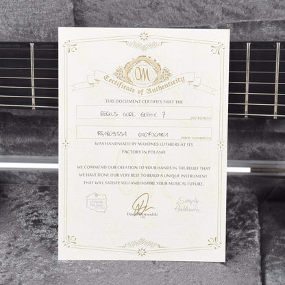 Mayones Regius Core Gothic 7-String Black w/Seymour Duncan JB/Jazz Electric Guitars / Solid Body