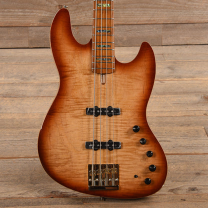 Sire Marcus Miller V10 DX Flame Maple/Swamp Ash 4-String Tobacco Sunburst