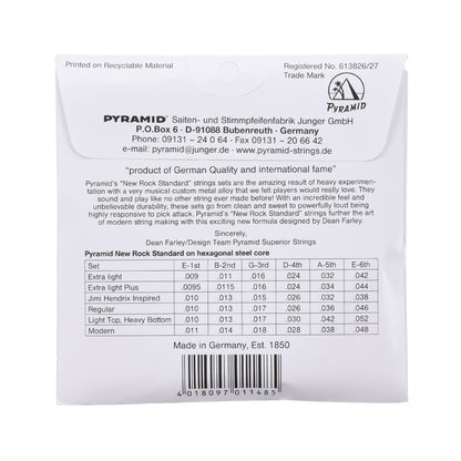 Pyramid New Rock Standard Electric Guitar Strings Modern 11-48