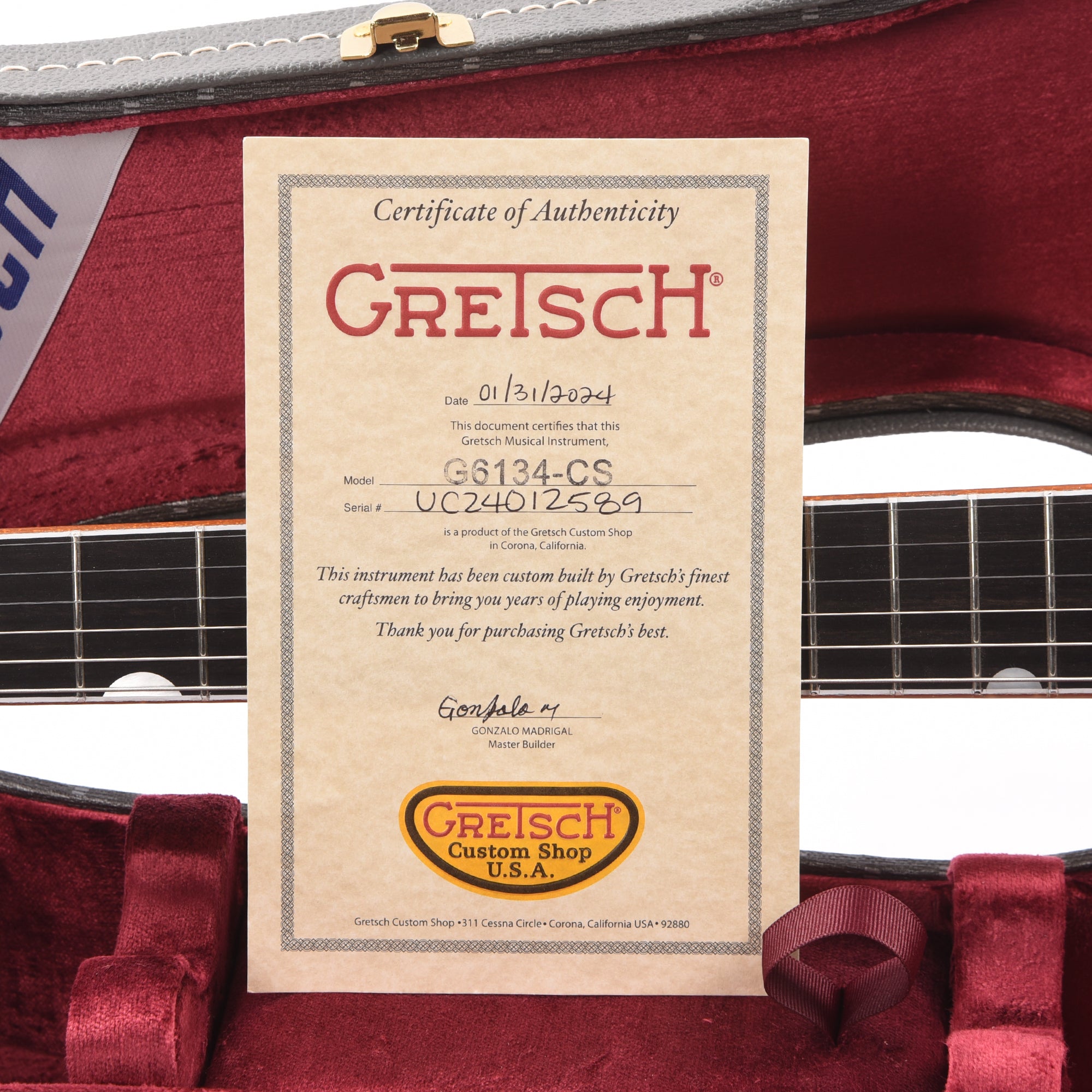 Gretsch Custom Shop G6134T-58 Penguin NOS Super Aged White Master Built by Gonzalo Madrigal