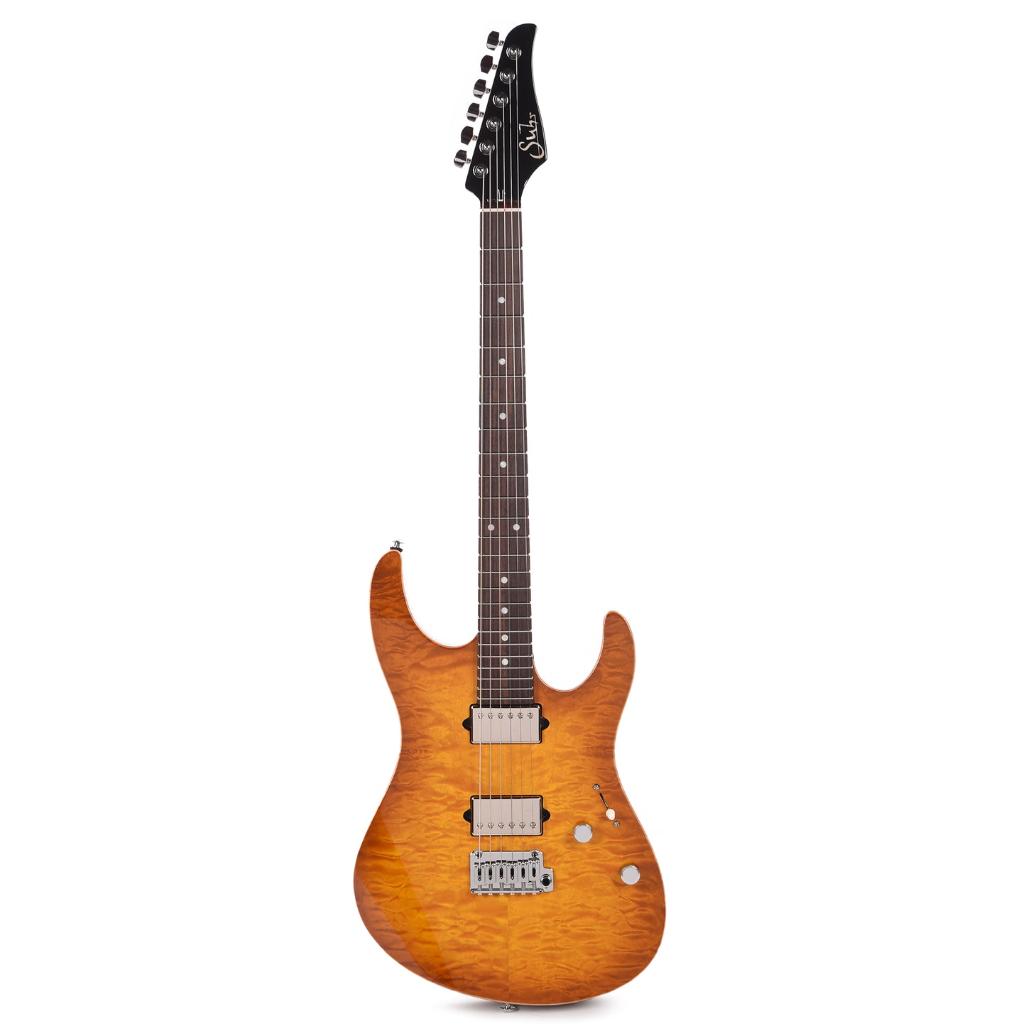 Suhr Custom Modern HH Quilted Maple/Mahogany Tea Burst