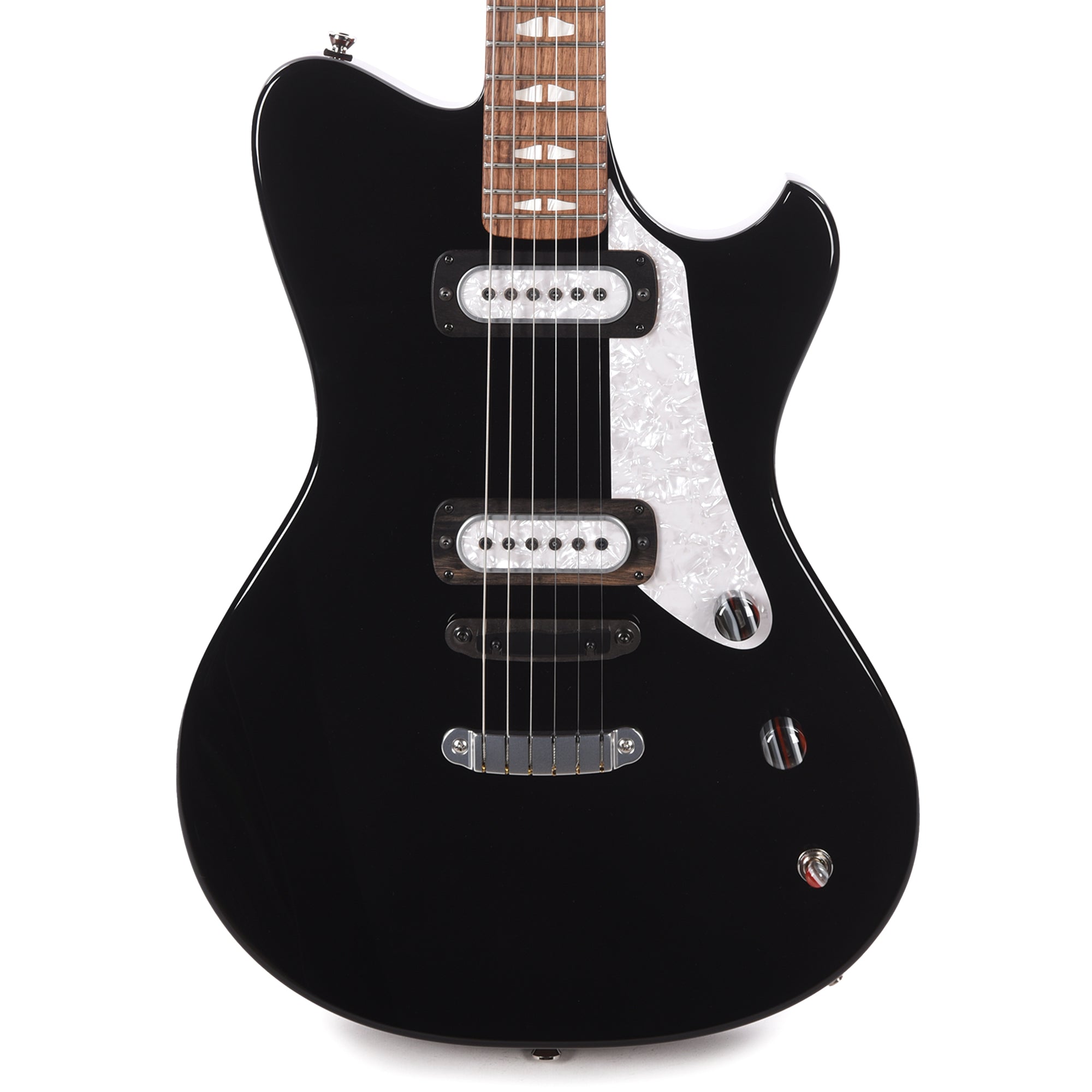 Powers Electric A-Type Shamel Ash Blacktop Top-Loading Hard Tail w/PF42 Pickups