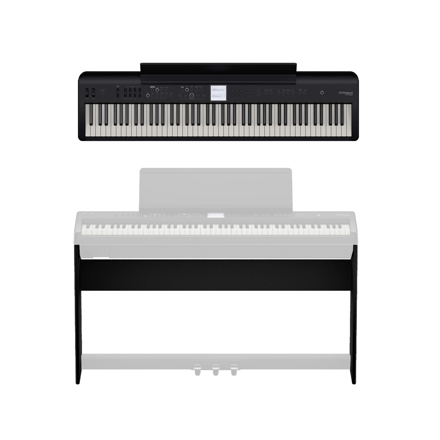 Roland FP-E50 88-Key Digital Piano and Custom Stand Bundle