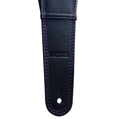 Richter Springbreak I Nappa Guitar Strap Genuine Leather Padded Black / Violet