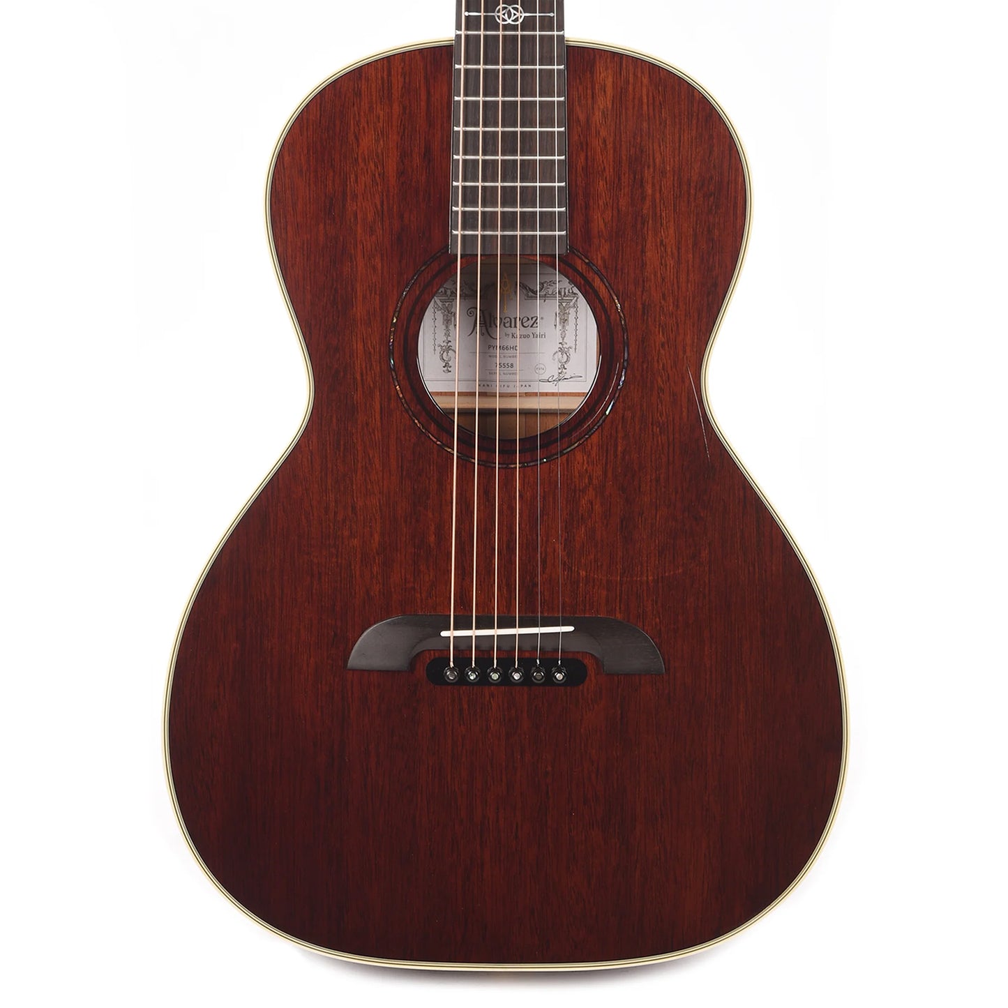 Alvarez PYM66HD Yairi Masterworks Honduran Folk/OM Solid Honduran Mahogany/Solid Vintage Honduran Mahogany Natural