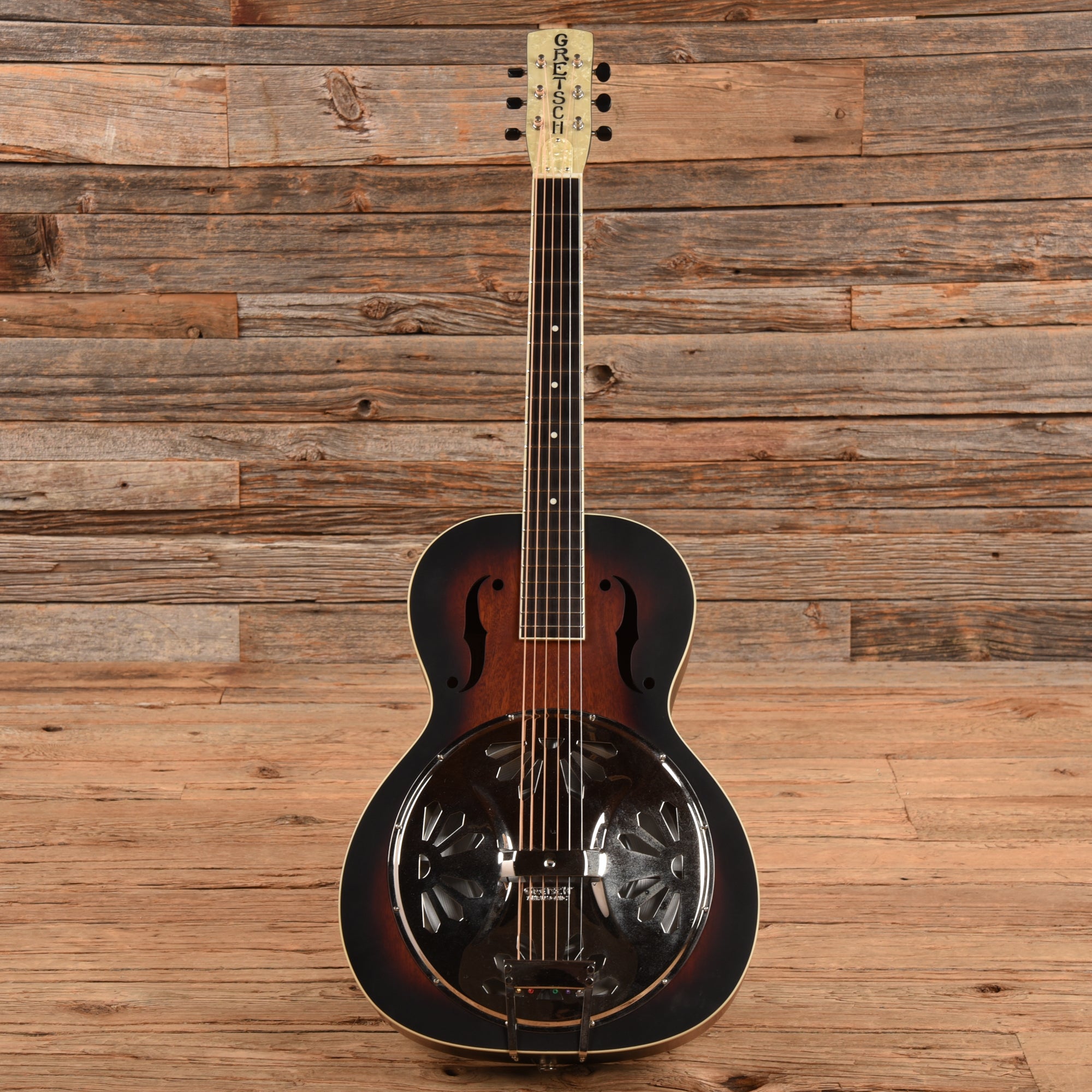 Gretsch G9240 Alligator Round-Neck Biscuit Cone Resonator Sunburst 2017