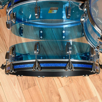 Ludwig Vistalite 13/16/22 3pc. Drum Kit Blue/Clear/Blue Limited Edition