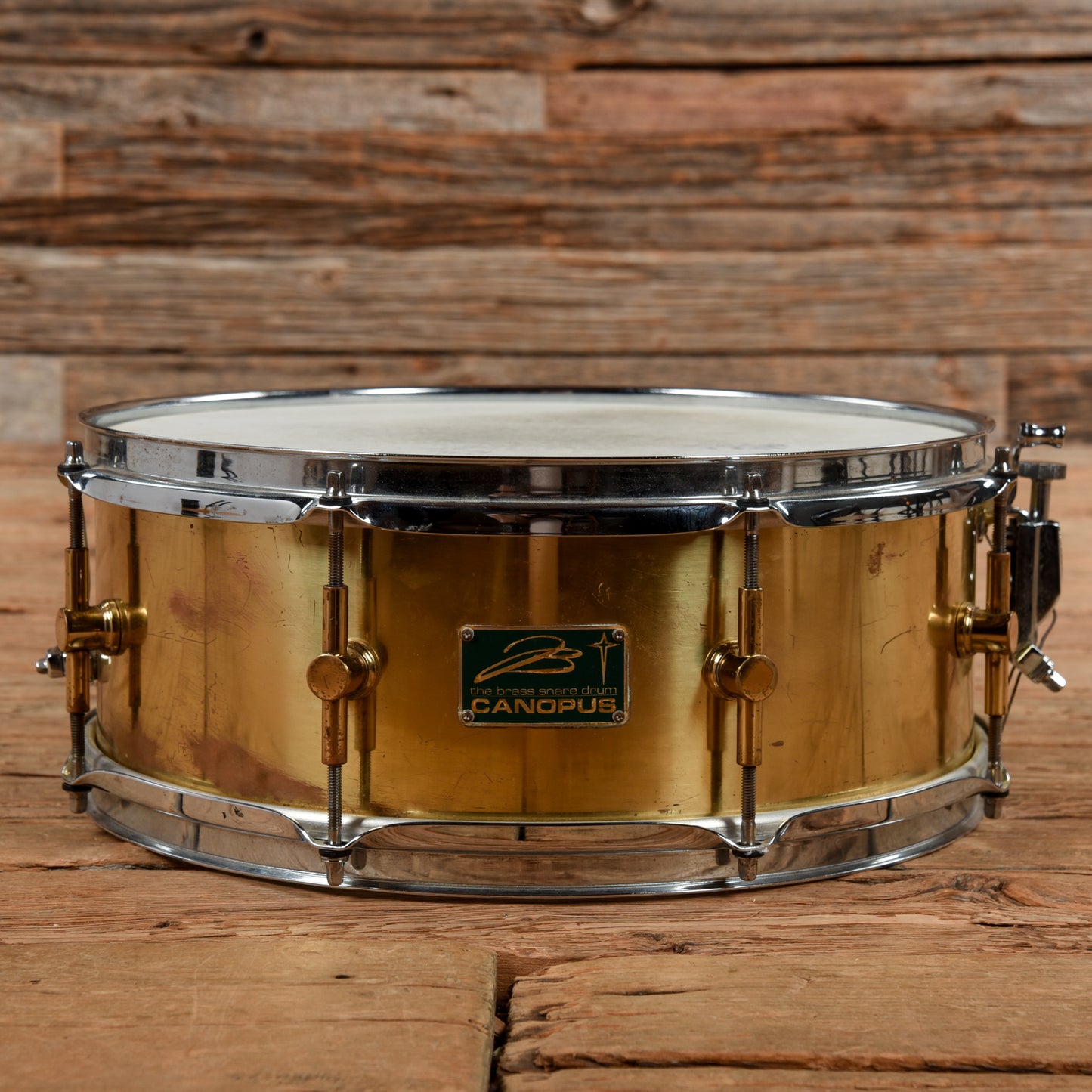 Canopus 5.5x14 Brass Snare Drum USED
