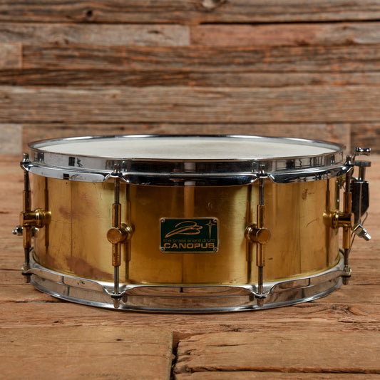 Canopus 5.5x14 Brass Snare Drum USED
