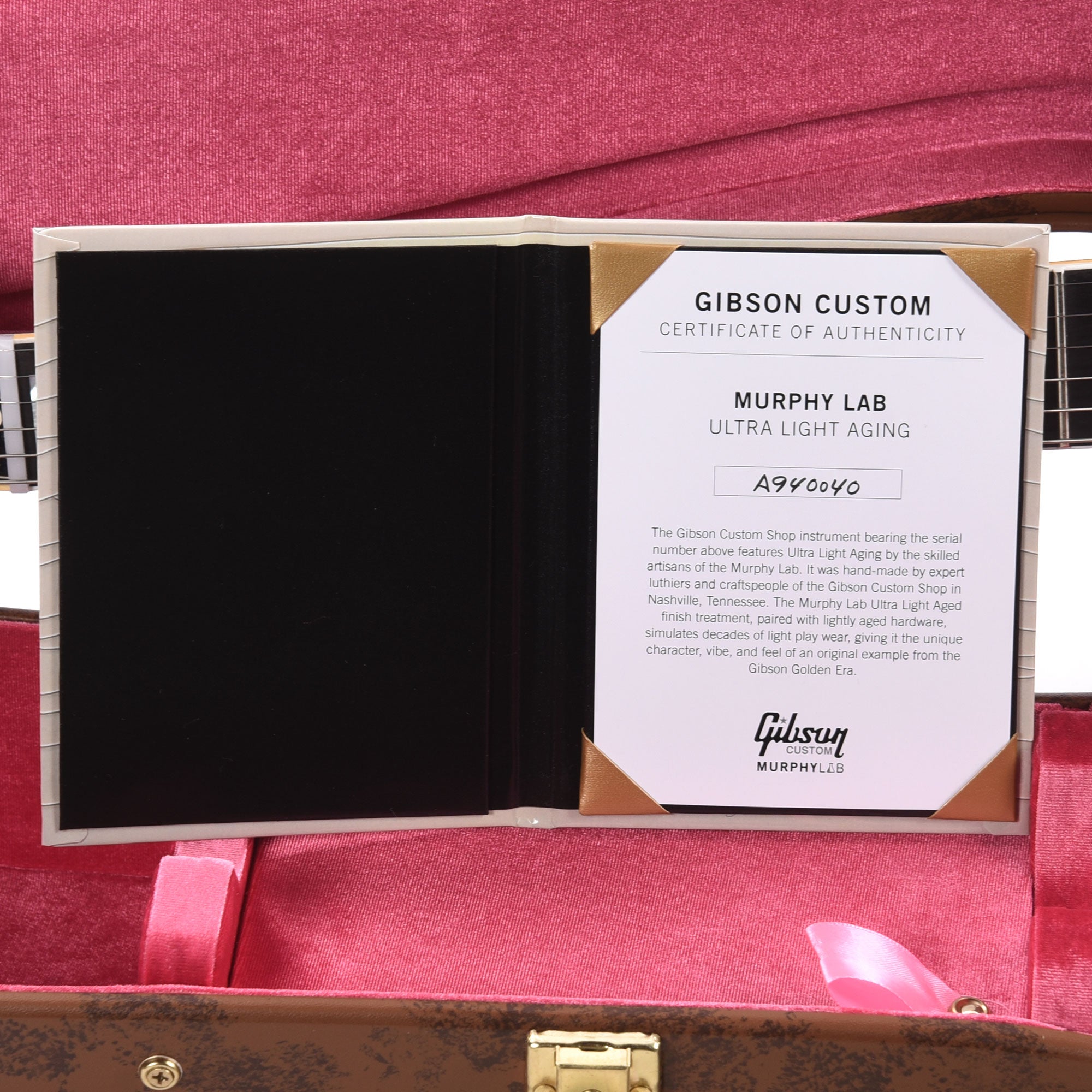 Gibson Custom Shop Murphy Lab 1959 ES-355 Reissue Ebony Ultra Light Aged w/Stop Bar