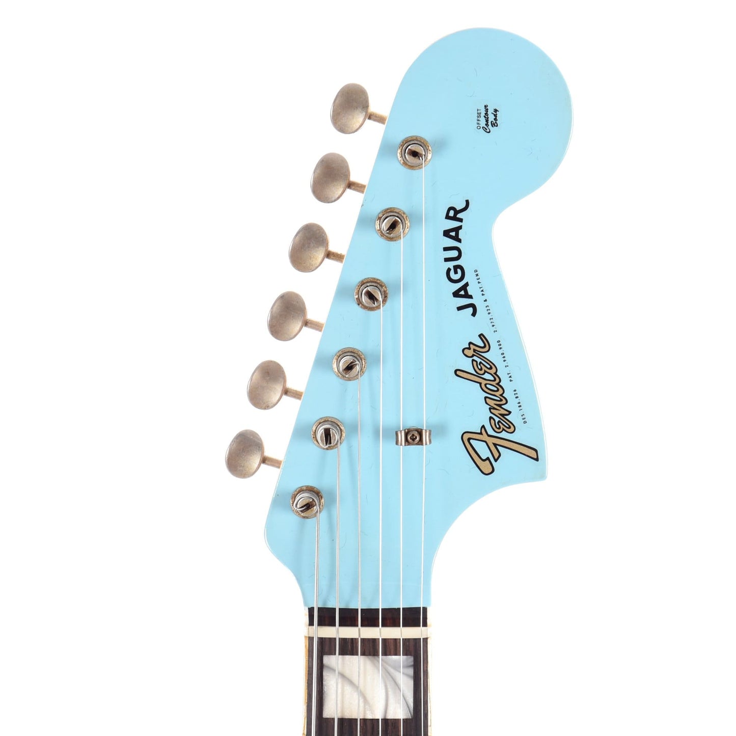 Fender Custom Shop 1966 Jaguar "CME Spec" Journeyman Relic Aged Daphne Blue w/Painted Headcap & Lollars Electric Guitars / Solid Body