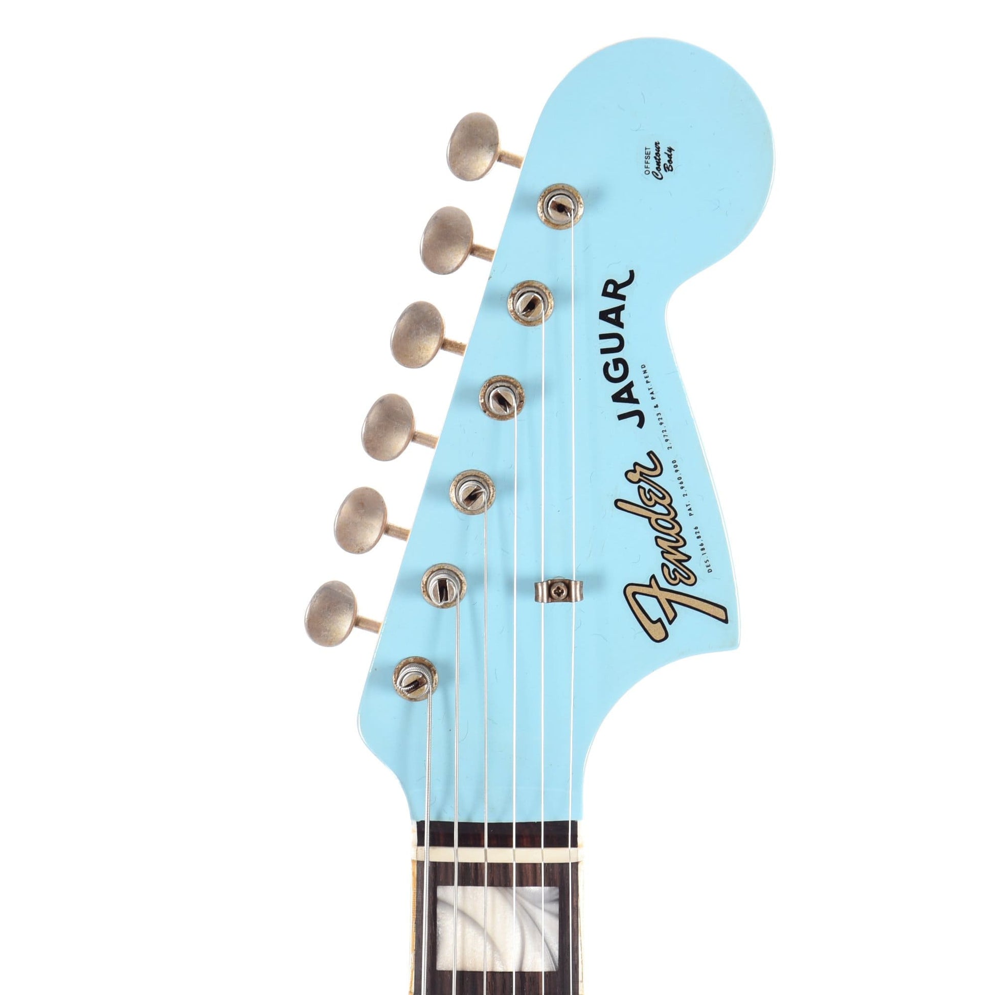 Fender Custom Shop 1966 Jaguar "CME Spec" Journeyman Relic Aged Daphne Blue w/Painted Headcap & Lollars Electric Guitars / Solid Body