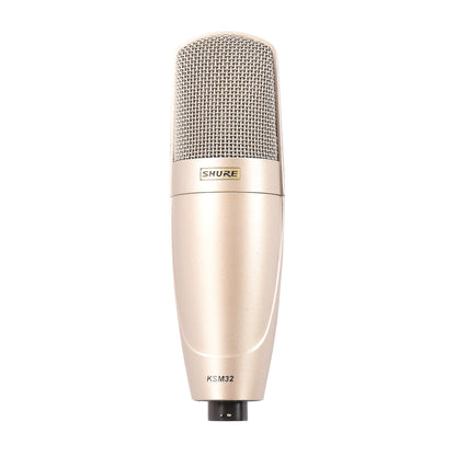 Shure KSM32 Cardioid Studio Condenser Microphone Champagne w/Shock Mount & Case