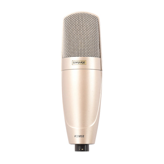 Shure KSM32 Cardioid Studio Condenser Microphone Champagne w/Shock Mount & Case
