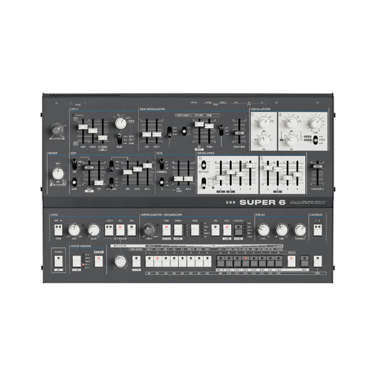 UDO Super 6 Polyphonic Analog Desktop Synthesizer Limited Edition Black