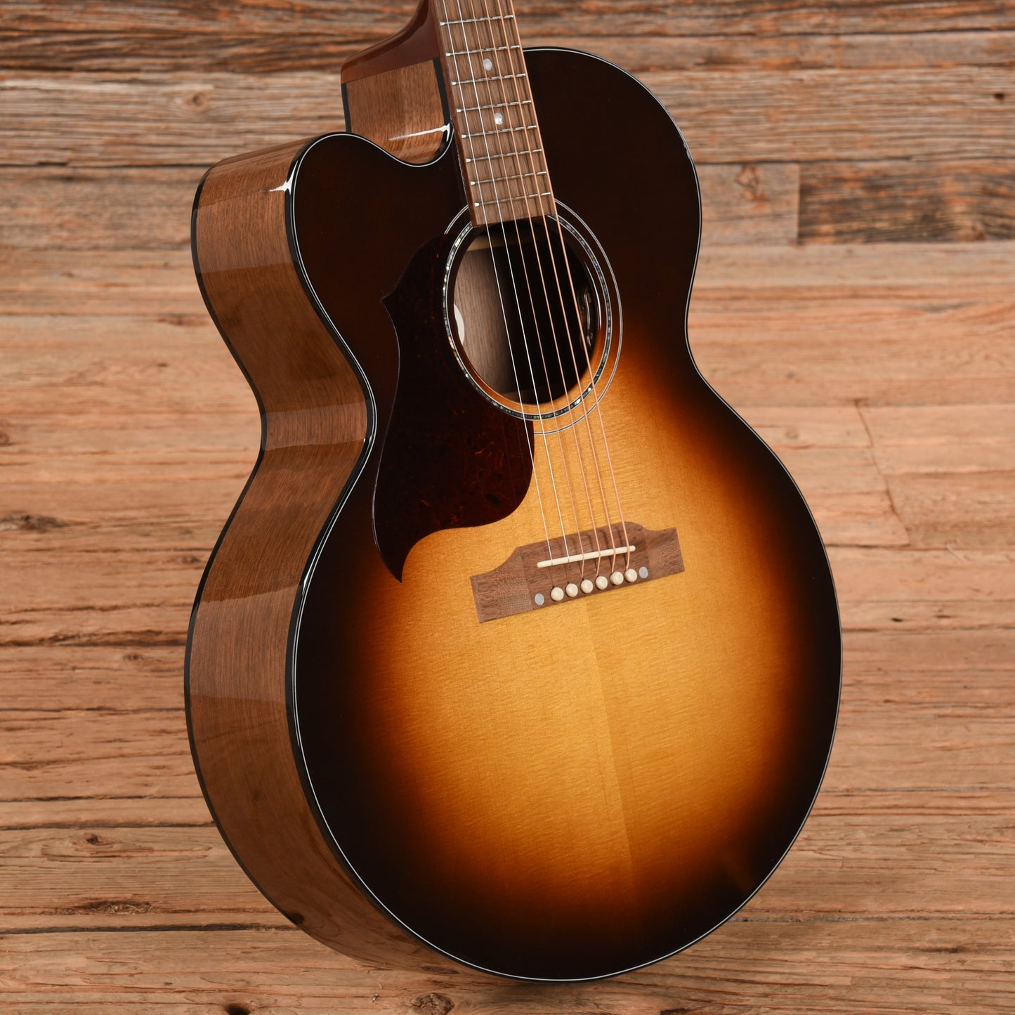 Gibson J-185 EC Modern Walnut Sunburst 2022 LEFTY