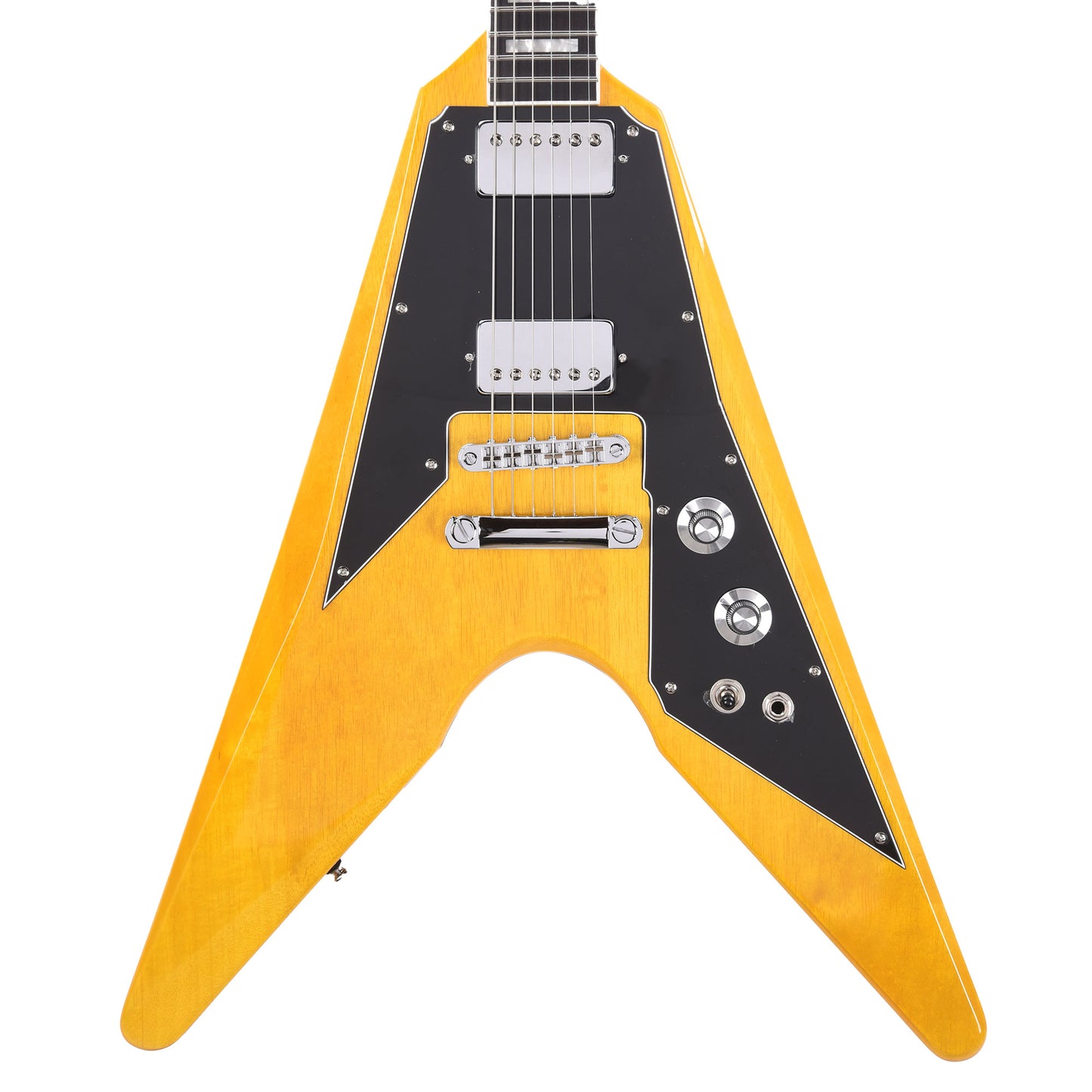 Dunable DE Asteroid Korina Aged Clear w/Bare Knuckle The Mule Humbuckers