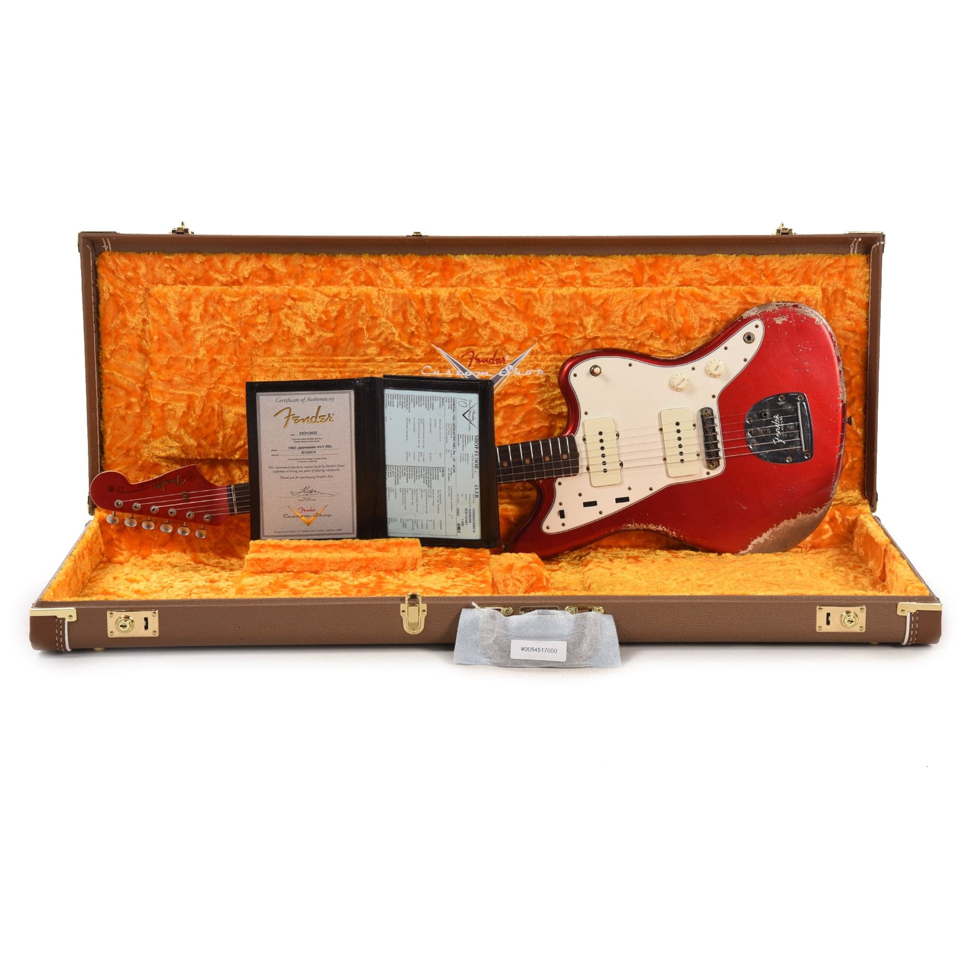 Fender Custom Shop 1962 Jazzmaster "Chicago Special" Heavy Relic Aged Candy Apple Red w/Painted Headcap Electric Guitars / Solid Body