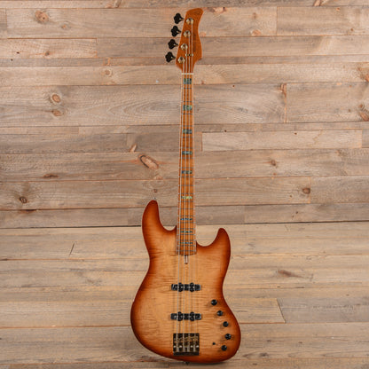 Sire Marcus Miller V10 DX Flame Maple/Swamp Ash 4-String Tobacco Sunburst