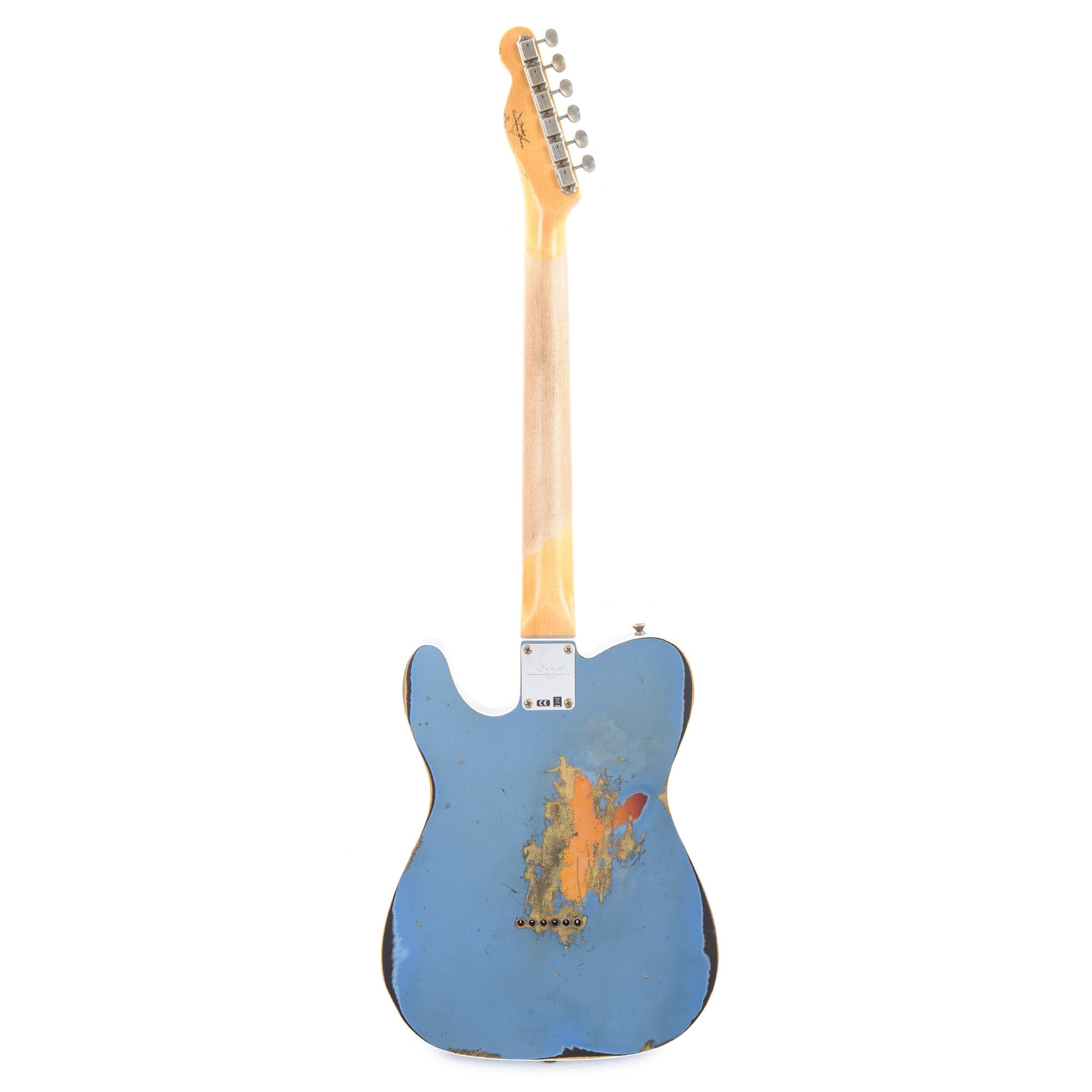 Fender Custom Shop Time Machine 1960 Telecaster Custom Relic Aged Lake Placid Blue Over Chocolate 3-Color Sunburst Electric Guitars / Solid Body
