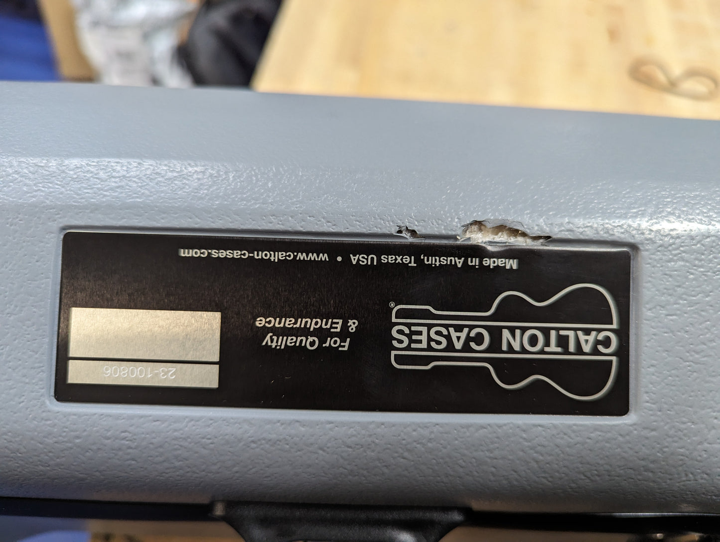 Calton Cases Acoustic D-18 Guitar Case Gray w/Blue Velvet Interior