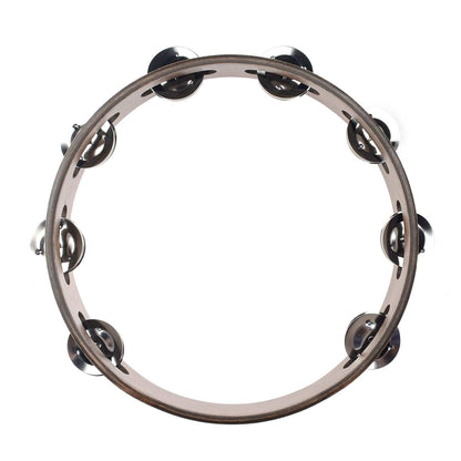 Meinl 1 Row Stainless Steel Jingle Wood Tambourine Walnut Brown Drums and Percussion / Auxiliary Percussion