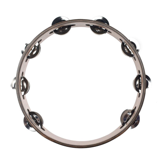 Meinl 1 Row Stainless Steel Jingle Wood Tambourine Walnut Brown Drums and Percussion / Auxiliary Percussion