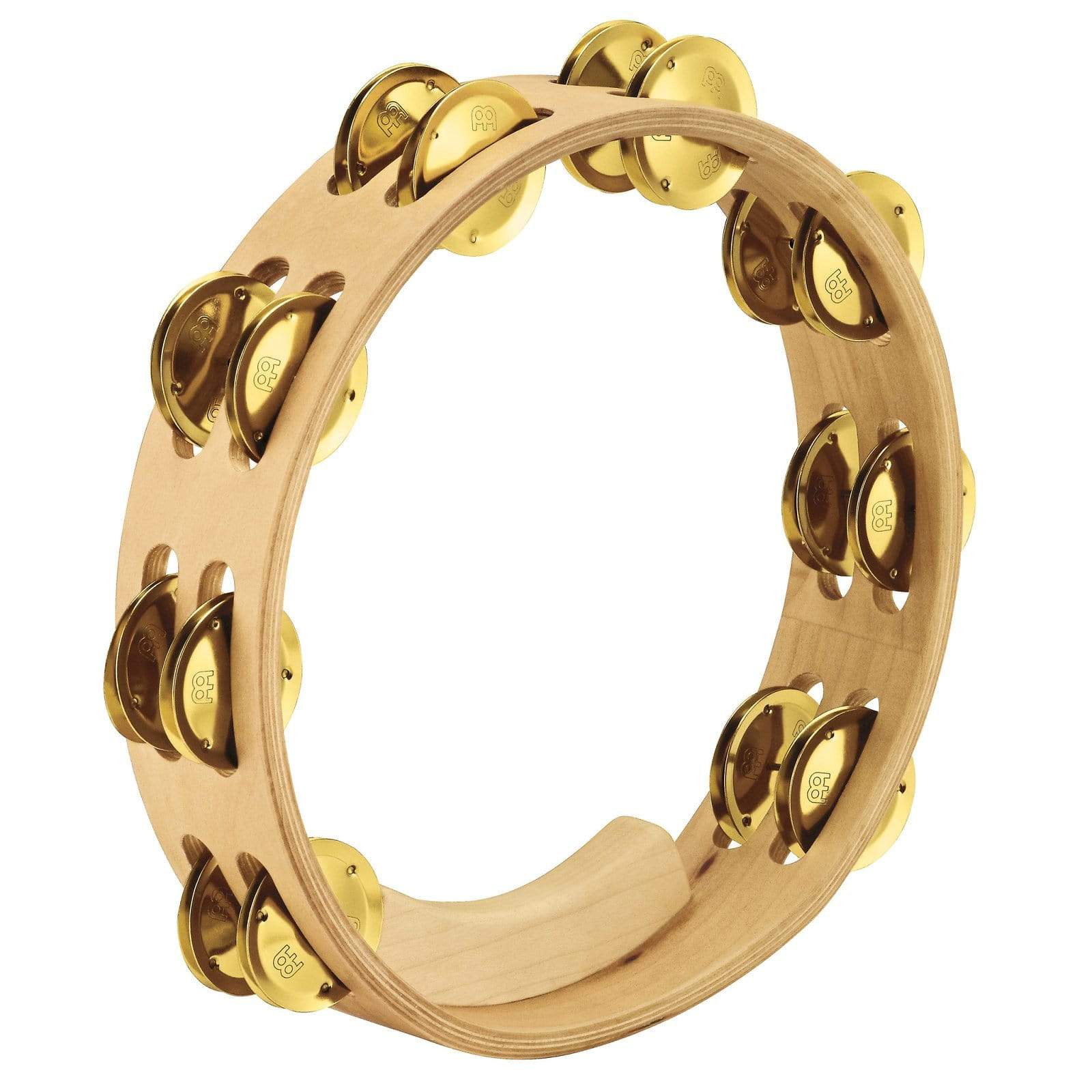 Meinl Artisan Maple Wood Tambourine w/Brass Jingles 2 Rows Drums and Percussion / Auxiliary Percussion