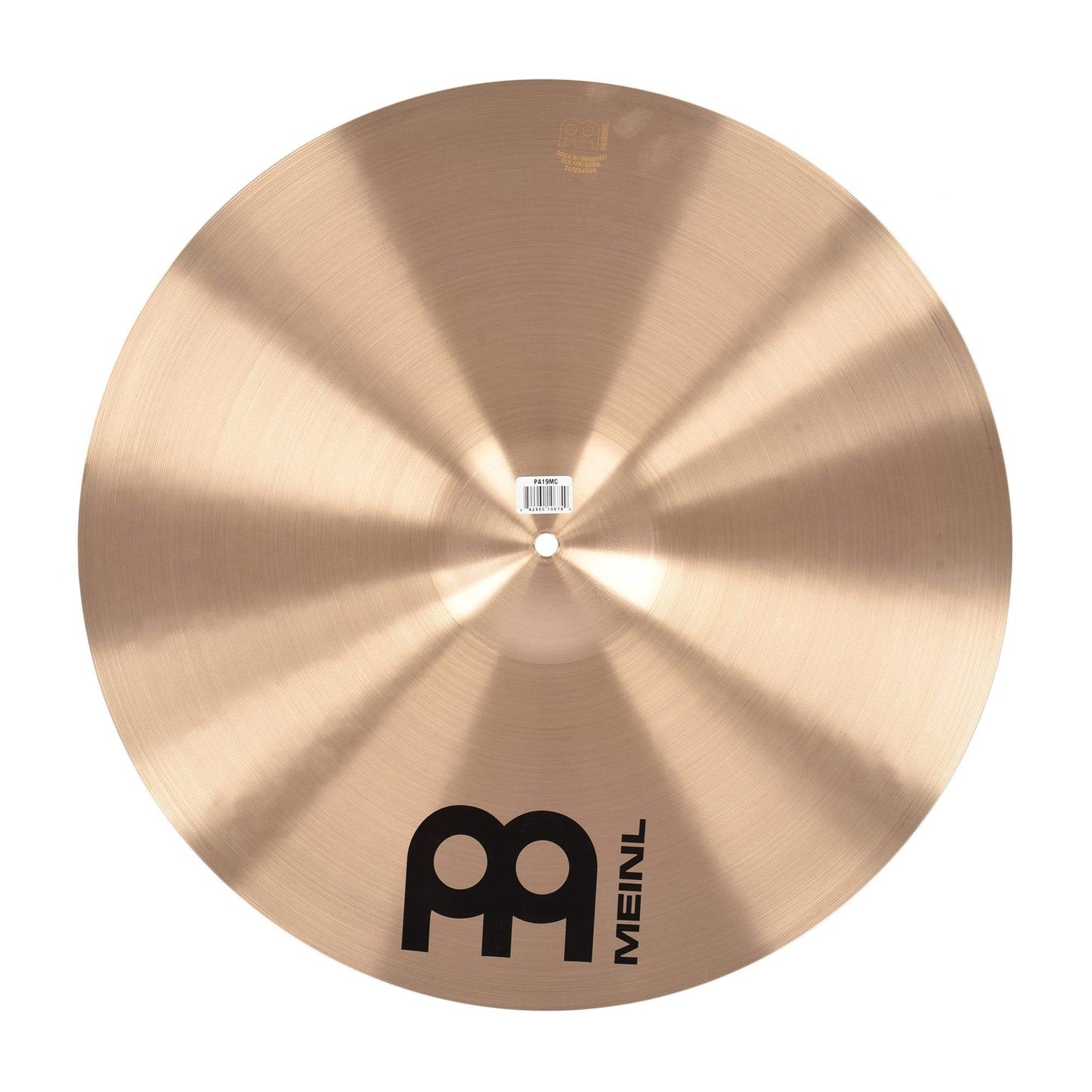 Meinl 19" Pure Alloy Medium Crash Cymbal Drums and Percussion / Cymbals / Crash