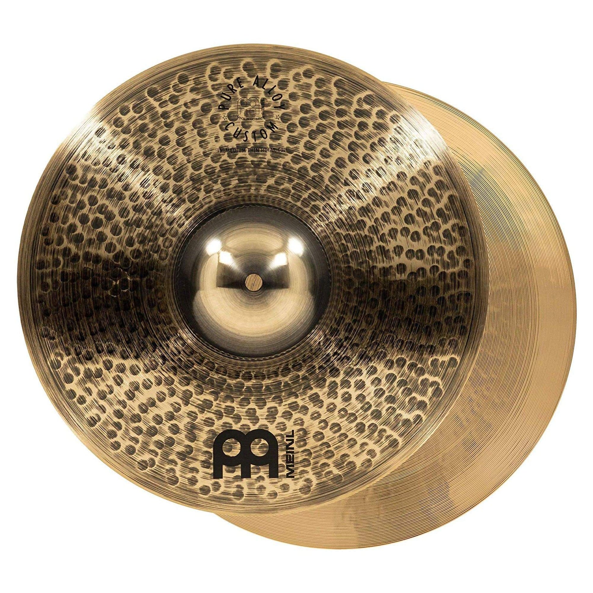 Meinl 15" Pure Alloy Custom Medium Thin Hi-Hat Pair Drums and Percussion / Cymbals / Hi-Hats